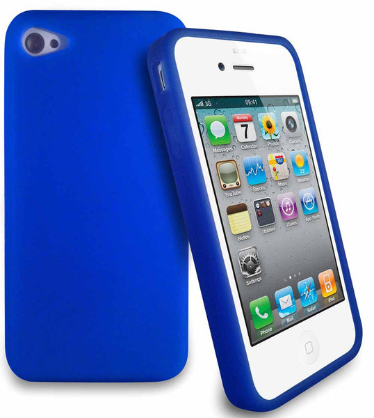 iPhone 4/4S Plain Silicone Case - Blue